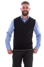 Mens Knitted Sweater Vest Sleeveless V Neck Vintage Style Jumper Cardigan