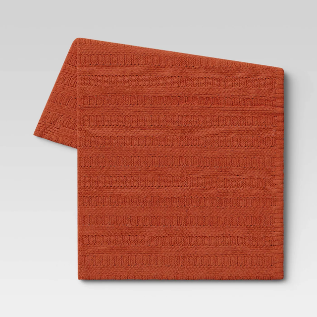 threshold throw blanket knit