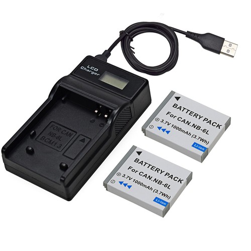 2 Battery +Charger for Canon PowerShot SX170 IS SX500 IS SX240 HS SX260 SX270 HS - Picture 2 of 11