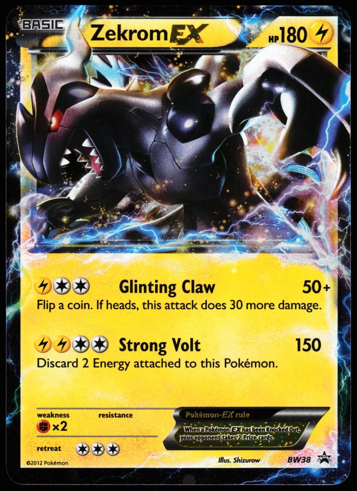 Pokémon TCG Zekrom EX BW Black Star Promos BW38 Holo Promo