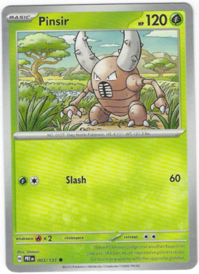 Pinsir #003/131 SV: Prismatic Evolutions Common - Pokemon
