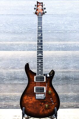 PRS SE Custom 24 Quilt Black Gold Burst Quilted Maple Top