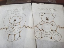 * TRI CHEM 2919 B BEAR VALENTINE'S DAY HEART  Picture to paint TRICHEM