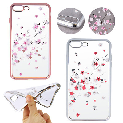 Blumen Diamond Silikon Hülle Case Cover Bling Steine HandyTasche Huawei Honor 8S