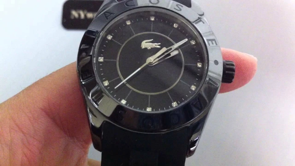 ✅NUEVO RELOJ DE CUARZO Lacoste 2000673 cerámica negra nuevo en caja con etiquetas Foto 4 de 4