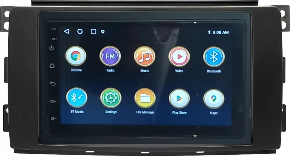 AUTORADIO ANDROID PER SMART FORFOUR 454 2004 A 2007 KIT 4 + 64GB BT- USB - Immagine 2 di 4