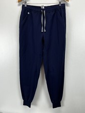 Figs Technical Scrubs Jogger Pants Adult Medium Navy Drawstring Pockets Medical