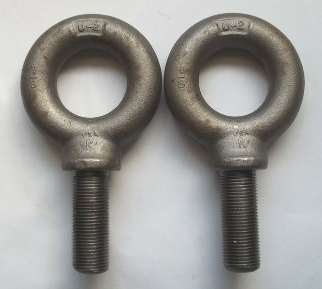 2 Count 7/814 UNF 6" Heavy Duty Lifting Shoulder Eye Bolts 21/