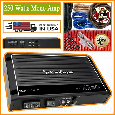 Rockford Fosgate Prime R250X1 250 Watts Mono Amplifier 1 Channel +