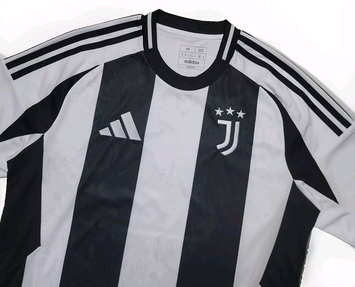 adidas Juventus 2024 2025 Home Soccer Jersey Men's Medium Black