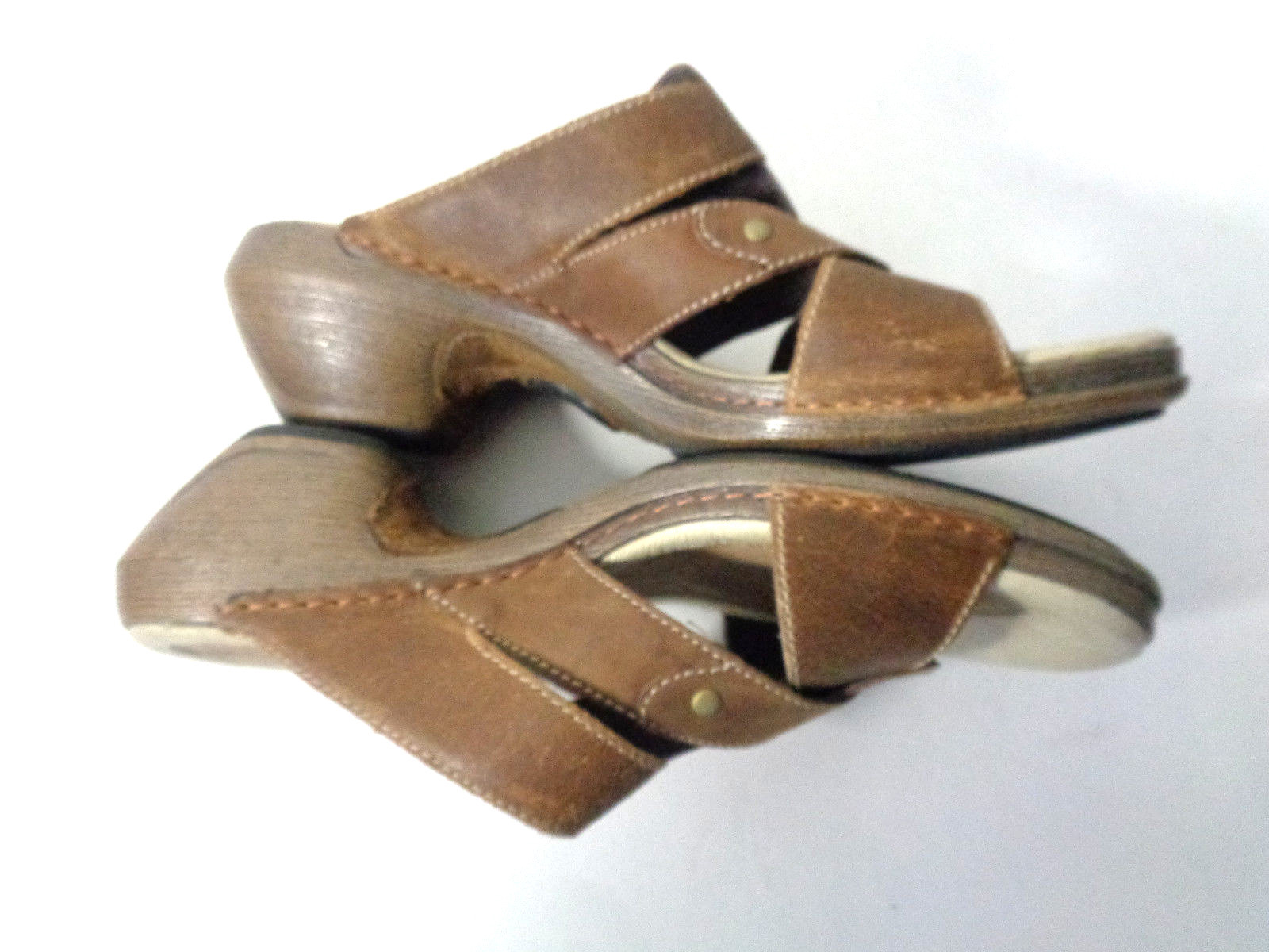 MERRELL Luxe Slide EUR 37 US 6M sandali scarpe visone pelle marrone