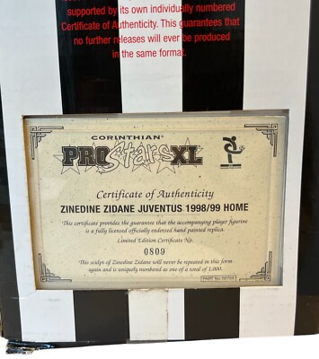 Corinthian ProStars XL Zinedine Zidane Figure 1998-99 Juventus