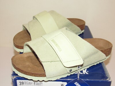 BIRKENSTOCK kyoto サイズ39 Birkenstock Kyoto Faded Lime Slides 39 Womens 8 Suede NARROW