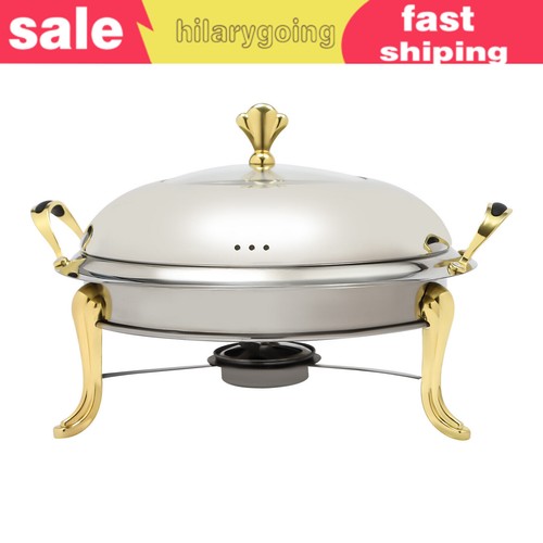 Set piatti chafer acciaio inox buffet catering scaldavivande e coperchio oro - Foto 5 di 21