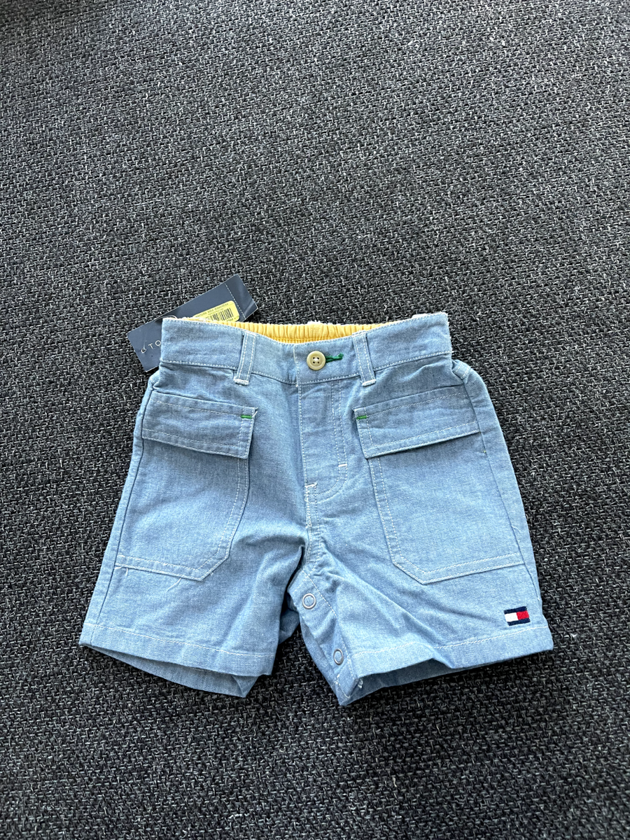 NWT Tommy Hilfiger baby boy denim shorts size 6-12month MSRP $26 - Main Image
