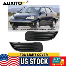 2x Front Bumper Fog Light Bezel Cover New for 2003 2004 Toyota Corolla