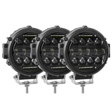 7 Black Led Pods Work Light Bar Round Driving Fog Headlights Truck Off Road