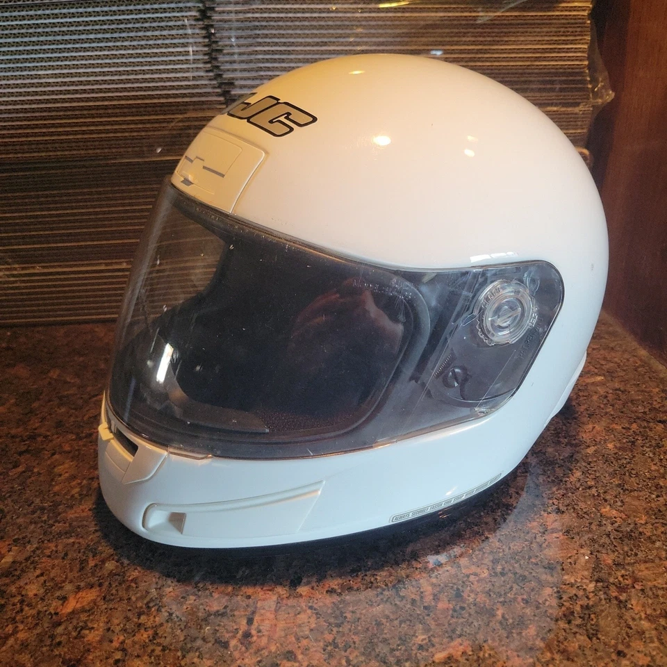 HJC CL-12y DOT 白色摩托车头盔 全脸 青少年 L/Xl — 第 2/4 张图片