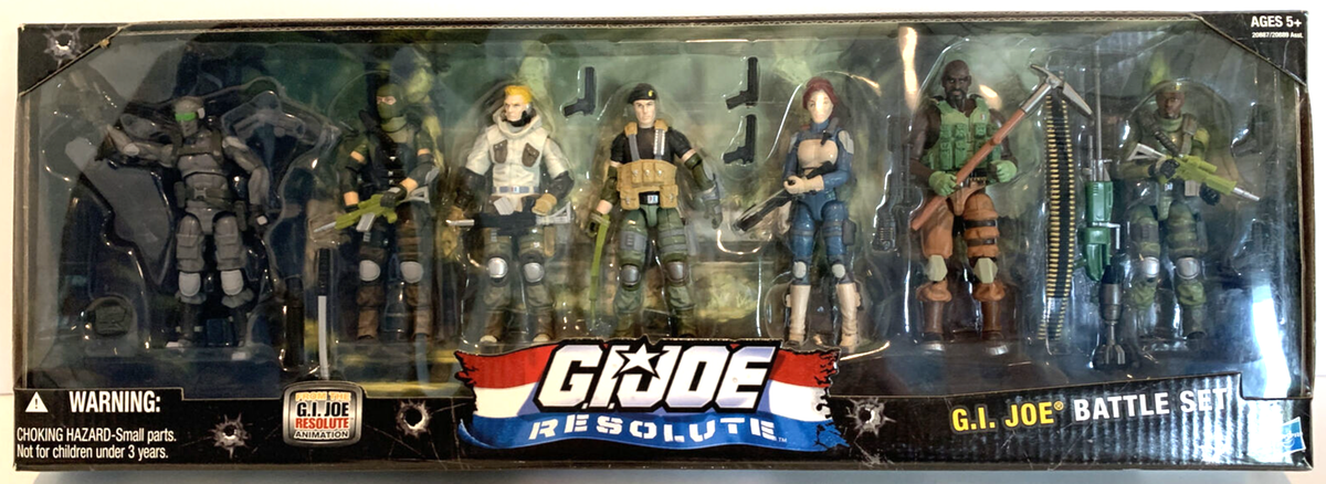 G.I. JOE RESOLUTE - GI JOE BATTLE SET - 7 FIGURE PACK - NEW MISB
