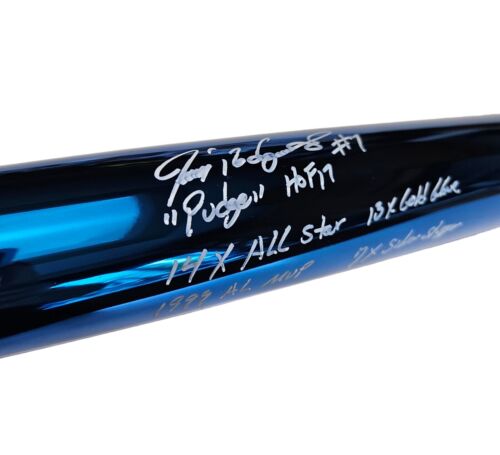 Ivan Pudge Rodriguez Signed Custom Chrome Bat w/ 6 Inscriptions PSA - Picture 4 of 7