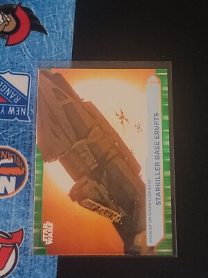 Star Wars Battle Plans 2021 Green /99 #100 Starkiller Base Erupts