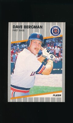 1989 Fleer #129 Dave Bergman * First Base * Detroit Tigers * NM-MT *