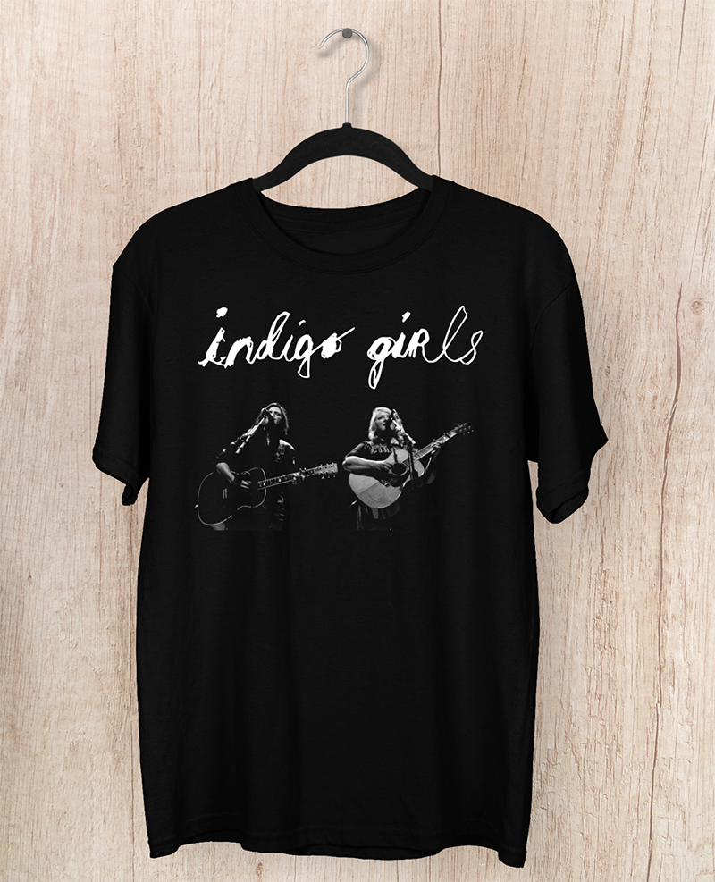 Vintage Indigo Girls Concert Men T-shirt Black Unisex All Sizes
