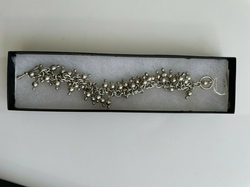 SILPADA Cha Cha 925 Sterling Silver Ball Bead Toggle Clasp Bracelet B0919 - Picture 3 of 10