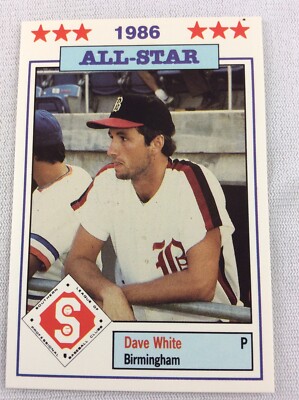 1986 Southern League ALL-STAR Baseball Card-Dave White, Birmingham Barons