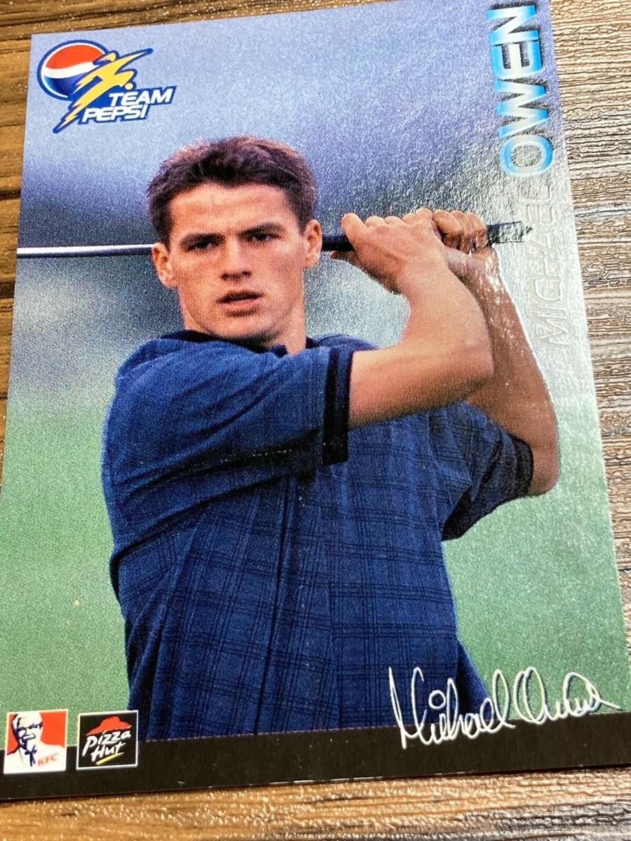 Team Pepsi 2002 FIFA World Cup Soccer Card Michael Owen Golf KFC
