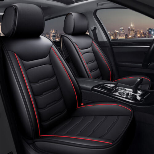 Leatherette Front Rear Car 5 Seat Covers Full Set Cushion Protector Universal - Picture 13 of 47