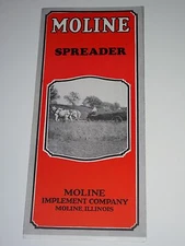 NOS 1928 MOLINE IMPLEMENT SPREADER CATALOG Farm Tool POSTER Illinois MM