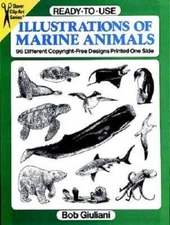 Ready-to-Use Illustrations of Marine Animals: 96 Different Copyright-Free - GOOD