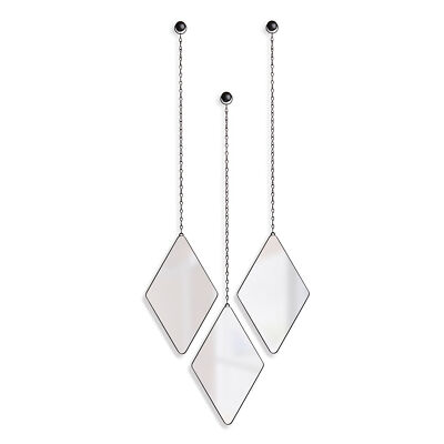 UMBRA 3-teiliges Wandspiegel-Set DIMA rautenförmig je 28,7 x 17,7 cm