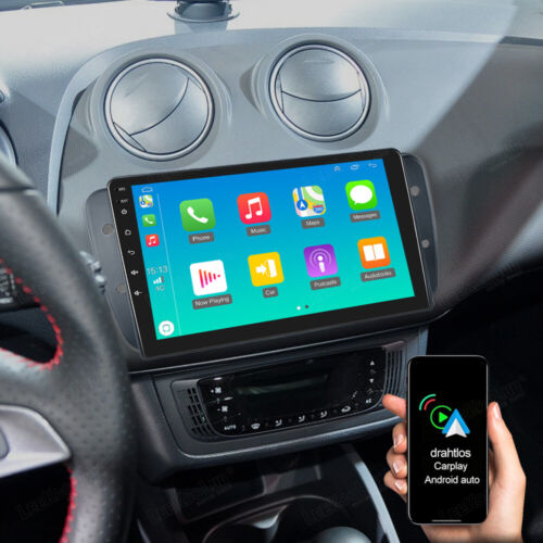 Android Apple Carplay Autoradio Für Seat Ibiza 6j 2009-2013 GPS WIFI BT RDS FM - Afbeelding 1 van 16