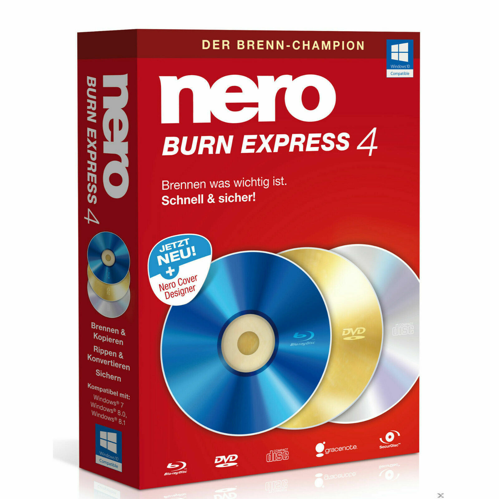 Nero Burn Express 4, Windows (PC), Sofortdownload, NEU!