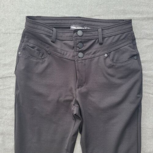 Karl Lagerfeld High Waisted Seasonless Compression Pant Black Size 2 - Picture 4 of 8