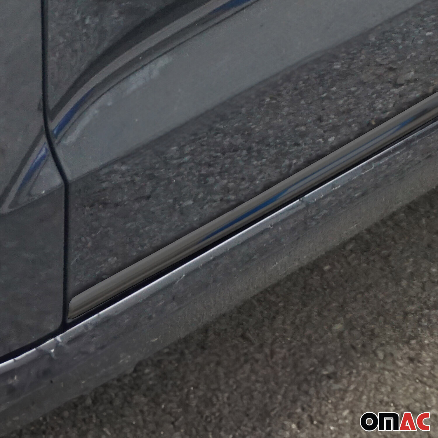 Seitentürleiste Türschutzleiste für BMW X1 E84 2009-2015 Chrom Stahl Dunkel 4x