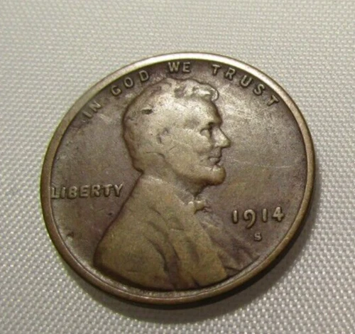 1914 S Lincoln Wheat Cent Penny Great Estate Find Fine or Better