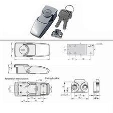 Cabinet Coated Metal Hasp Latch DK604 Security Toggle Lock With Two Keys