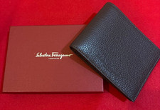 Image of Salvatore Ferragamo TIME PIECES Gancini Bifold Wallet Dark brown Leather w/Box