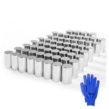 60Pcs Lug Nut Covers 33mm Nut Covers ABS Chrome Plastic Anti Cylinder 60 PCS