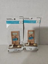 Tiny Treasures Gone To The Beach Doors Miniatures Lot Of 2 New Duck Seashell