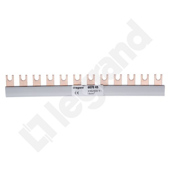BI1 FORK CONNECTION RAIL 16X12 16MM² 80A 1P 12M 607045