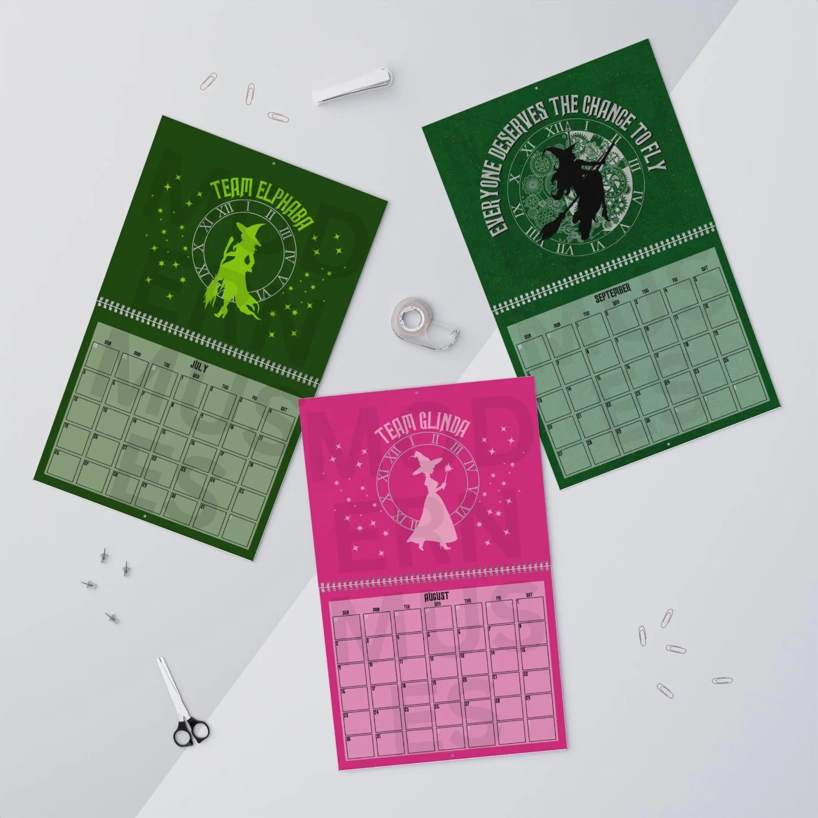 Wicked for Good 2026 Wall Calendar, Elphaba & Glinda, Movie Inspired Planner