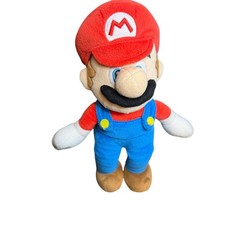 Nintendo Super Mario 10in Plush Toy Character Red Hat Blue Overalls Kids Fun