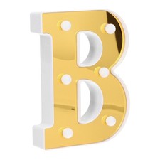 Goldfarbene B-förmige Leuchtreklame Mit Innovativem Englischem Alphabet Fü B1QL