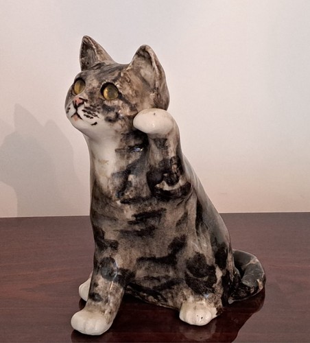 Chat Winstanley Figurine Vintage Size 3 Rarissime Patte Relevée Yeux en Verre