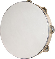 Tambourine for Adults Hand Held Drum, Wooden Tambourine Metal Jingles Percussion