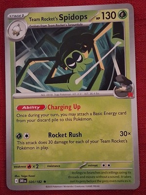 Team Rocket's Spidops 020/182 Sv10: Destined Rivals Holo